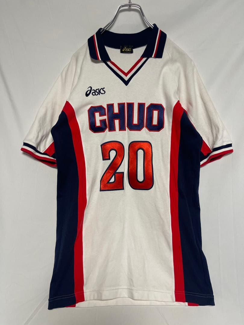 ★中央大学★asics★ユニフォーム★シャツ★バレーボール★20番★学生★XO★