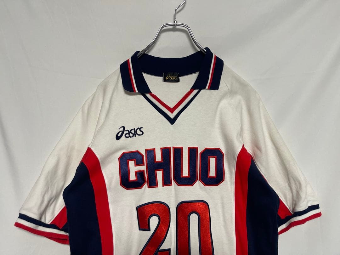 ★中央大学★asics★ユニフォーム★シャツ★バレーボール★20番★学生★XO★