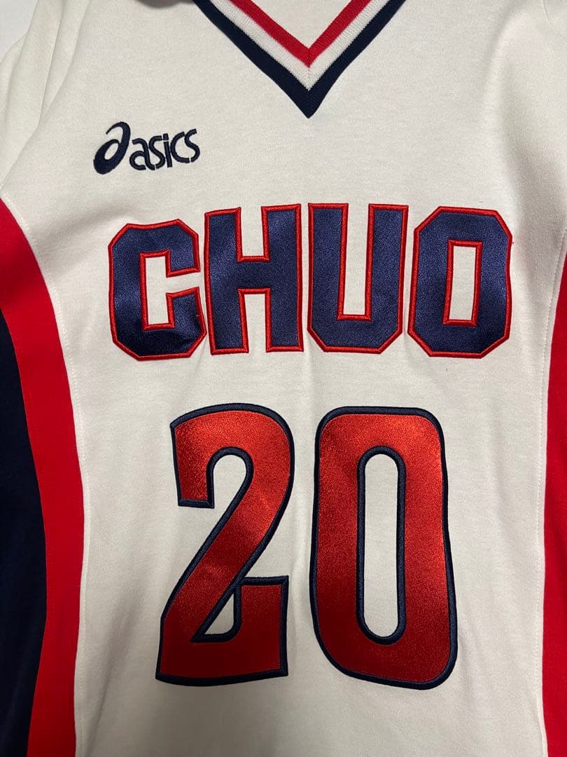 ★中央大学★asics★ユニフォーム★シャツ★バレーボール★20番★学生★XO★