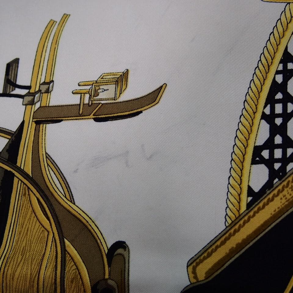 エルメス HERMES カレ90 LA PERRIERE 馬車柄 シルクスカーフ