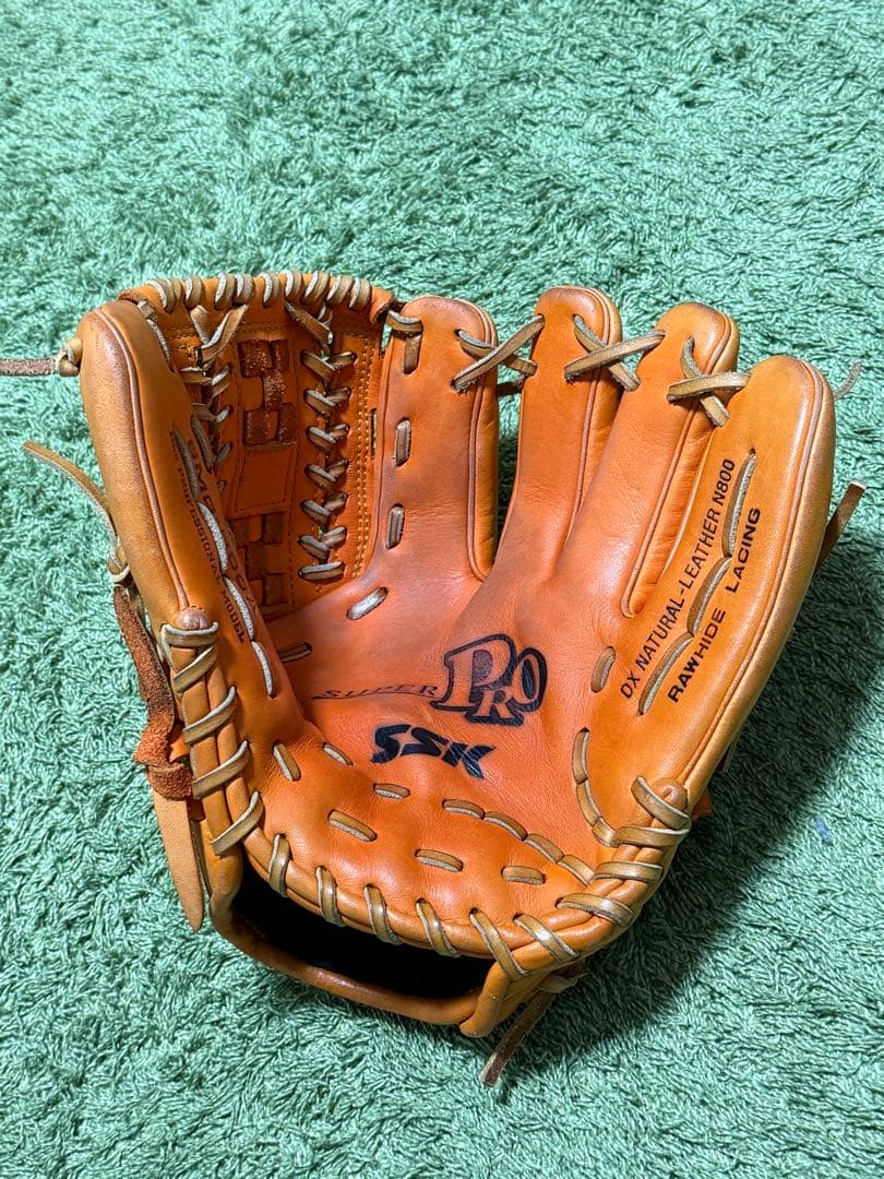 SUPER PRO 軟式グローブ オレンジ