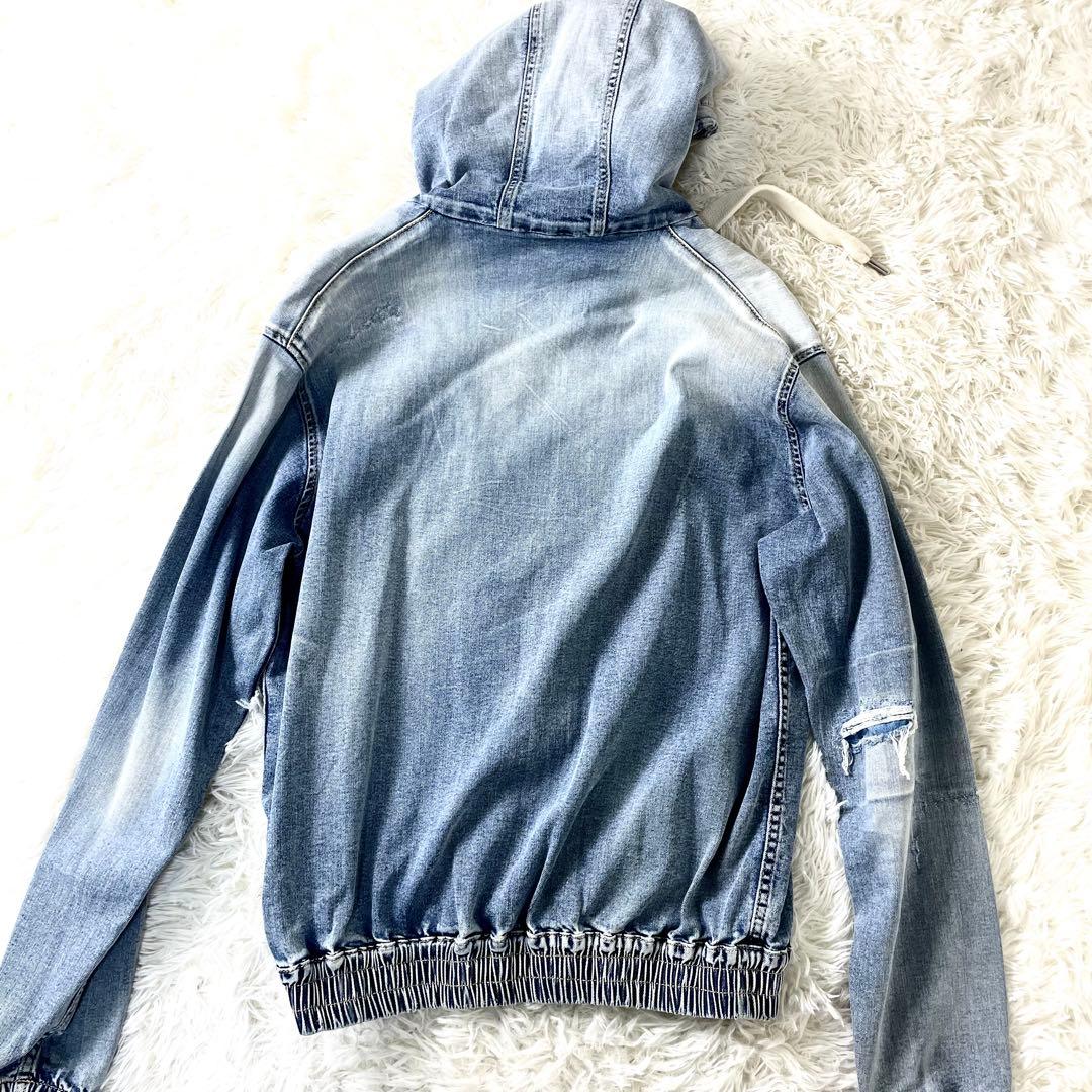 DSQUARED2 ディースクエアードダイヤモンドクリスタル　デニムパーカー