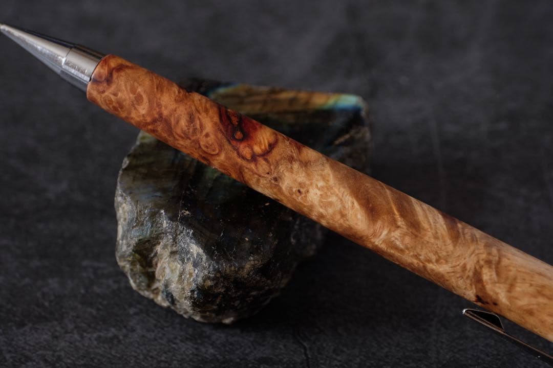 PG5木軸カスタム0206　高村杢工房 製図用シャープペンシル　花梨瘤