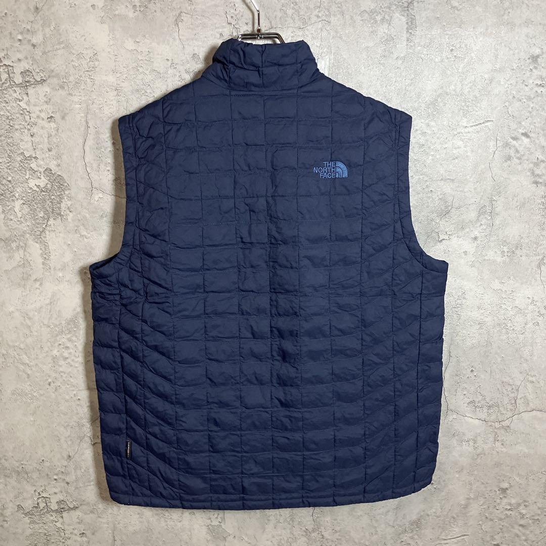 ザノースフェイス　ダウンベスト　ベスト　THERMOBALL 紺色　メンズL