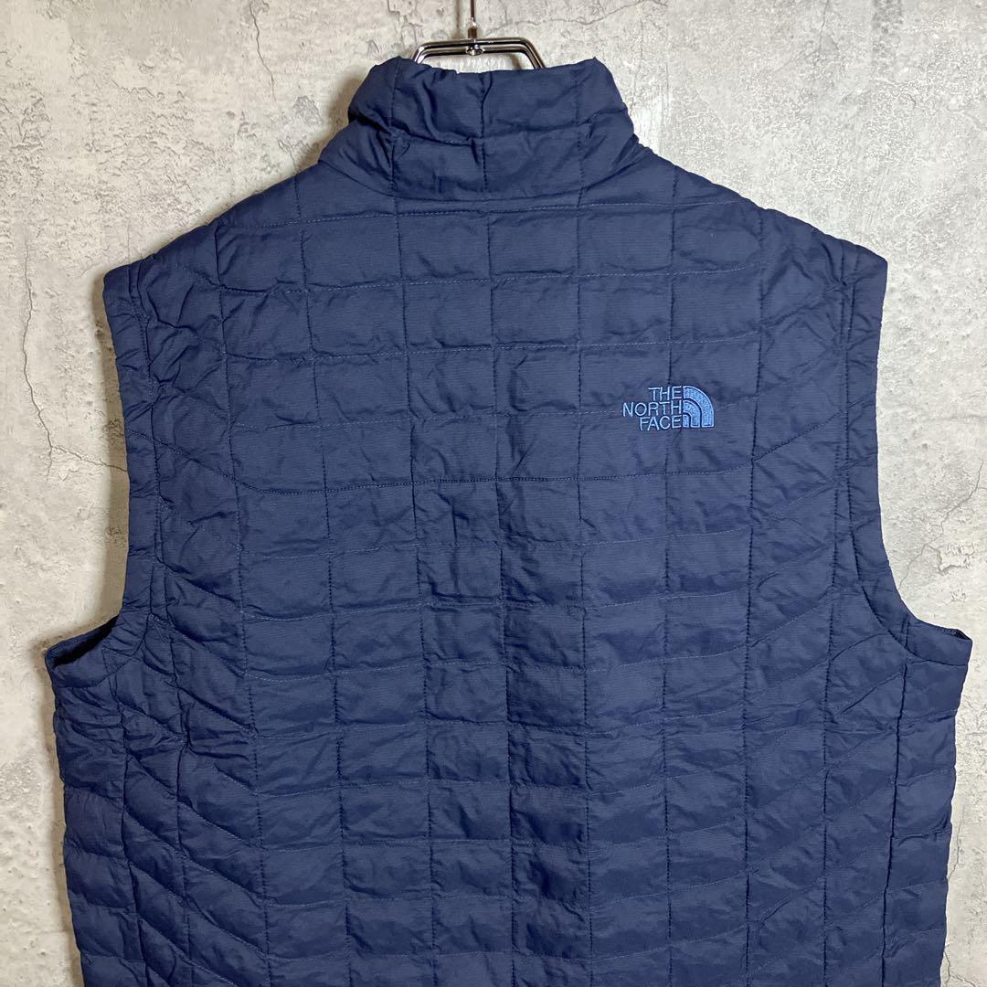 ザノースフェイス　ダウンベスト　ベスト　THERMOBALL 紺色　メンズL