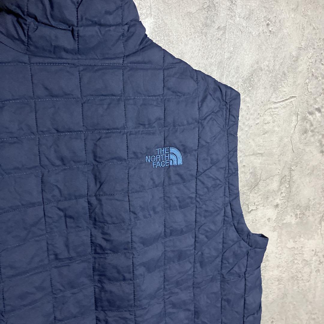 ザノースフェイス　ダウンベスト　ベスト　THERMOBALL 紺色　メンズL