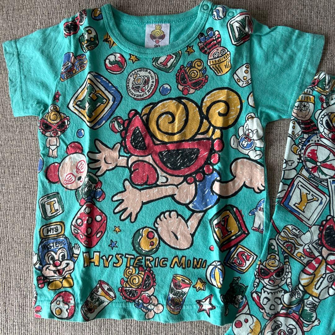 HYSTERIC MINI 水色キャラクター柄セット 90 cm