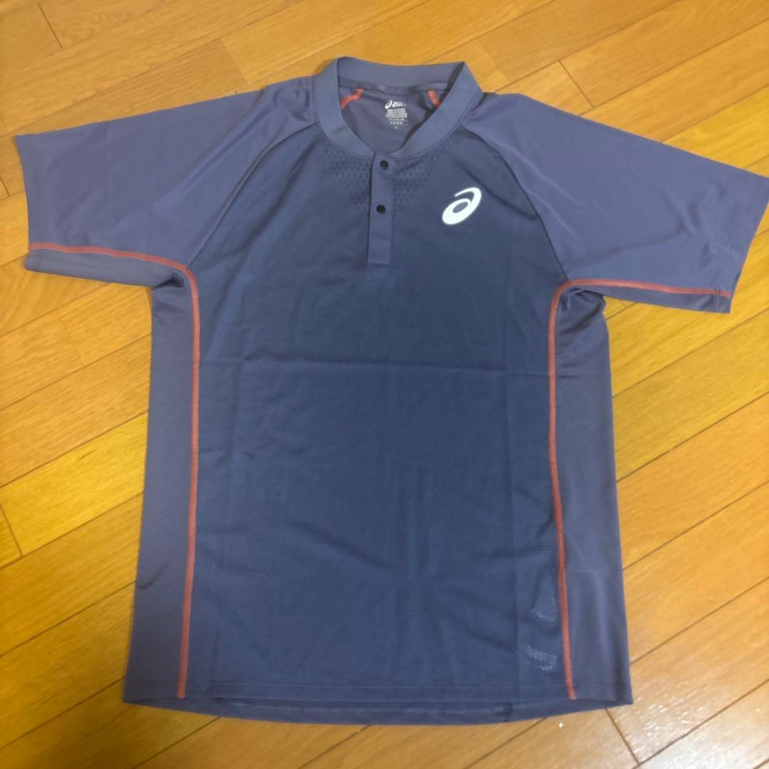 キ*忍様 ASICS パープル ポロシャツ M