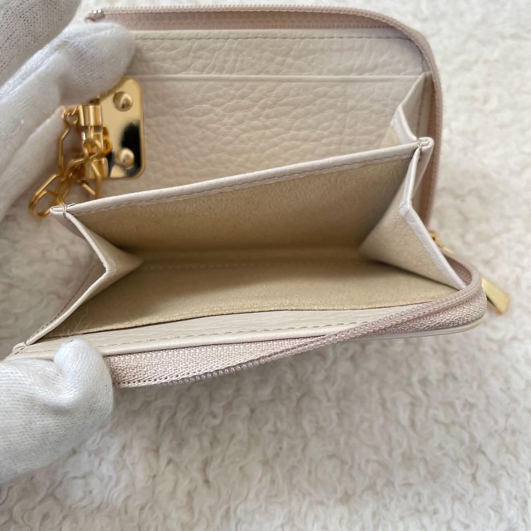 【美品】ATAO キーケース 3連 レザー ミニ財布 ベル 小銭入れ