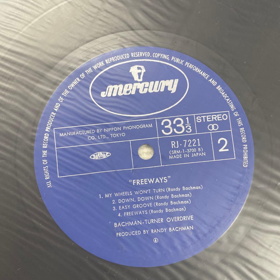 BACHMAN-TURNER OVERDRIVE / FREEWAYS美品LP