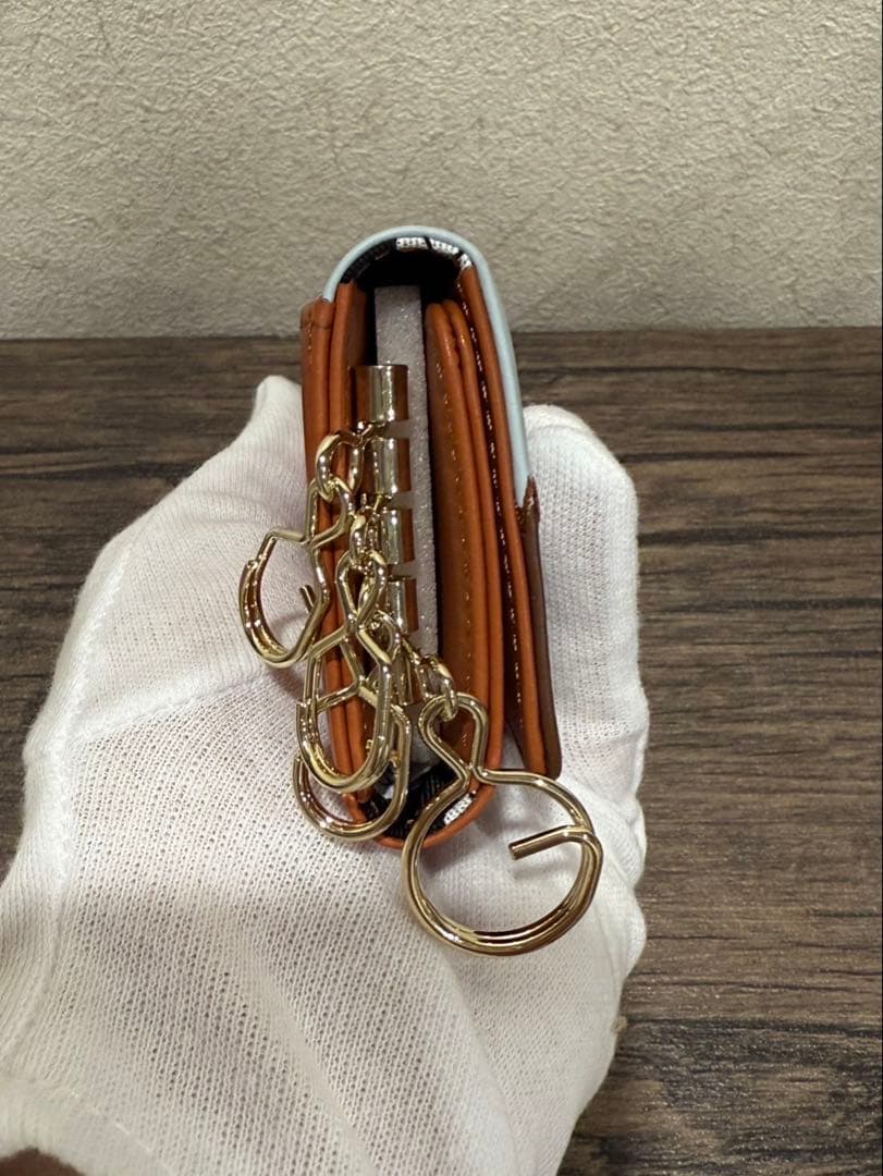 【新品未使用品】マリークワント　パッチワーク　キーケース　牛革