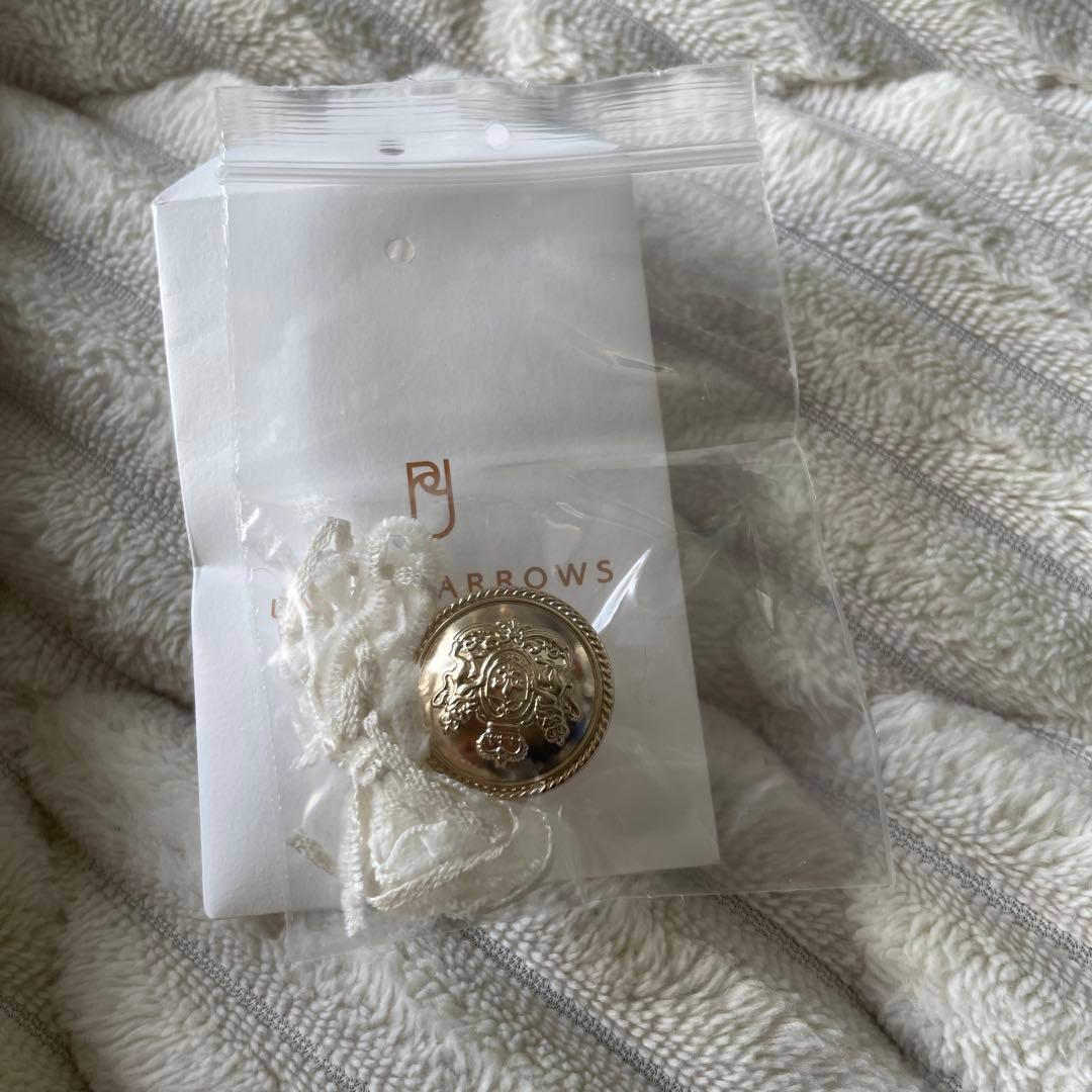 ユナイテッドアローズ ツイードモールパイピングベスト 金ボタン　替えボタン付き