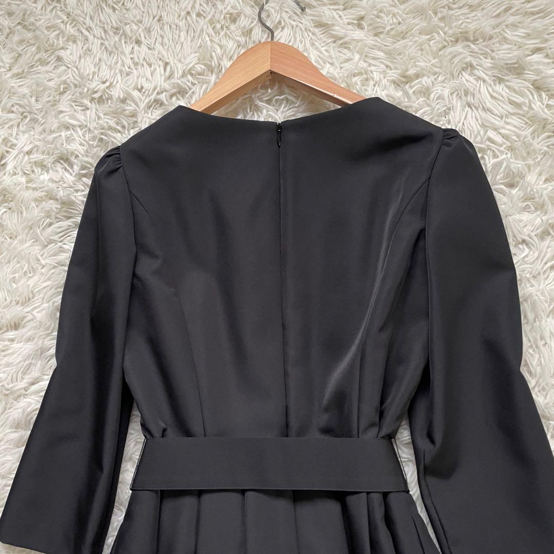 新品未使用M'S GRACYエムズグレイシーブラックウエストリボンワンピース