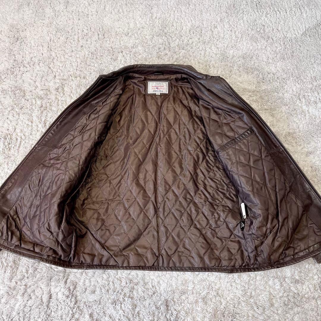 AVIREX アヴィレックス 本革 USED加工 トラッカージャケット XL