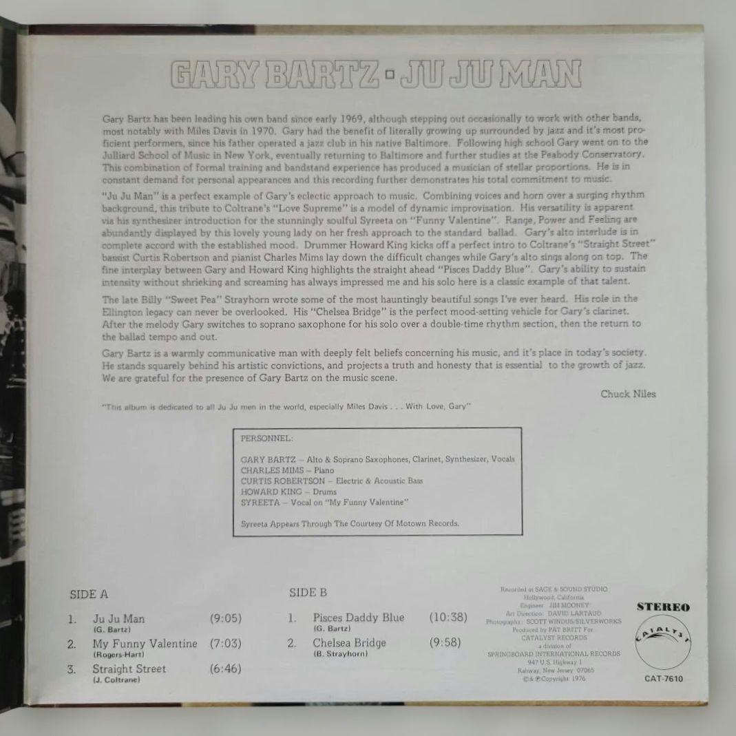 ★ＵＳオリジナル盤★『JU JU MAN』GARY BARTZ