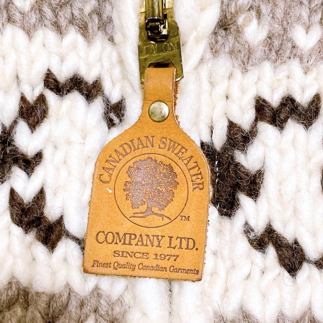 カナディアンセーター　カウチング　ビックイーグル　レザー　フルジップアップ