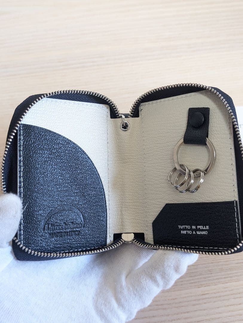 新品　L'arcobaleno　ラルコバレーノ　スマートWキーケース　ネイビー