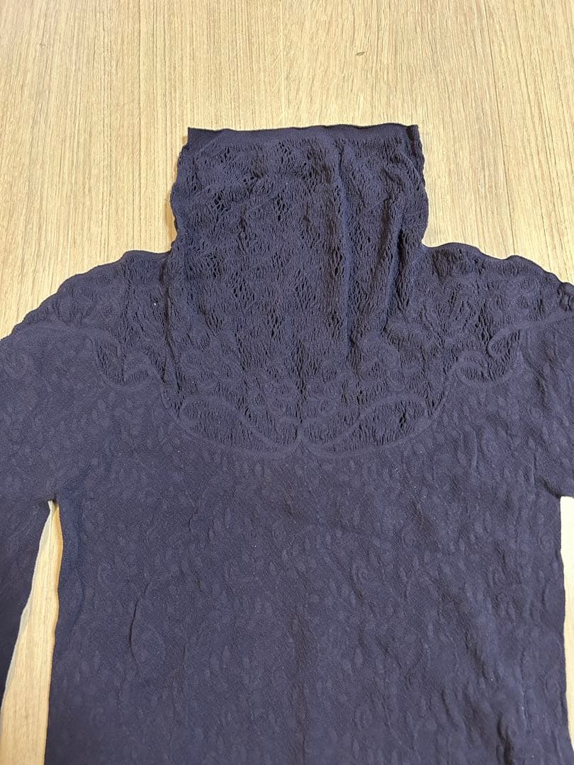 チャコット　ノーソーイングニット　ネイビー