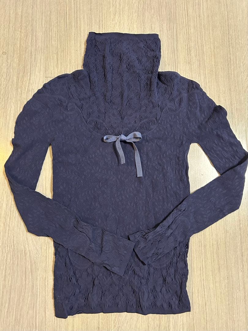 チャコット　ノーソーイングニット　ネイビー