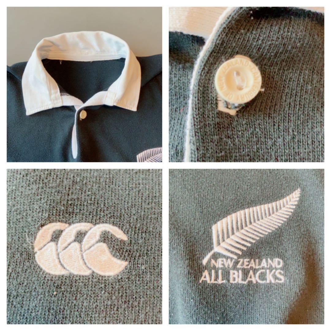 ☆ 90s CANTERBURY カンタベリー オールブラックス ラガーシャツ