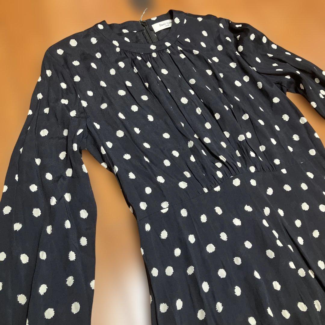 新品　Demi-Luxe BEAMS ドット プリントワンピース