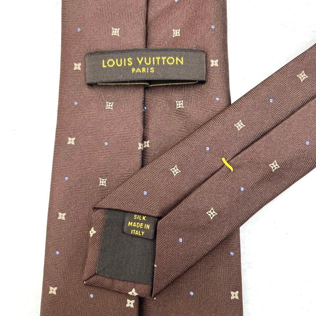 【T】美品✨土日限定LOUIS VUITTON ブラウン ネクタイ 未使用