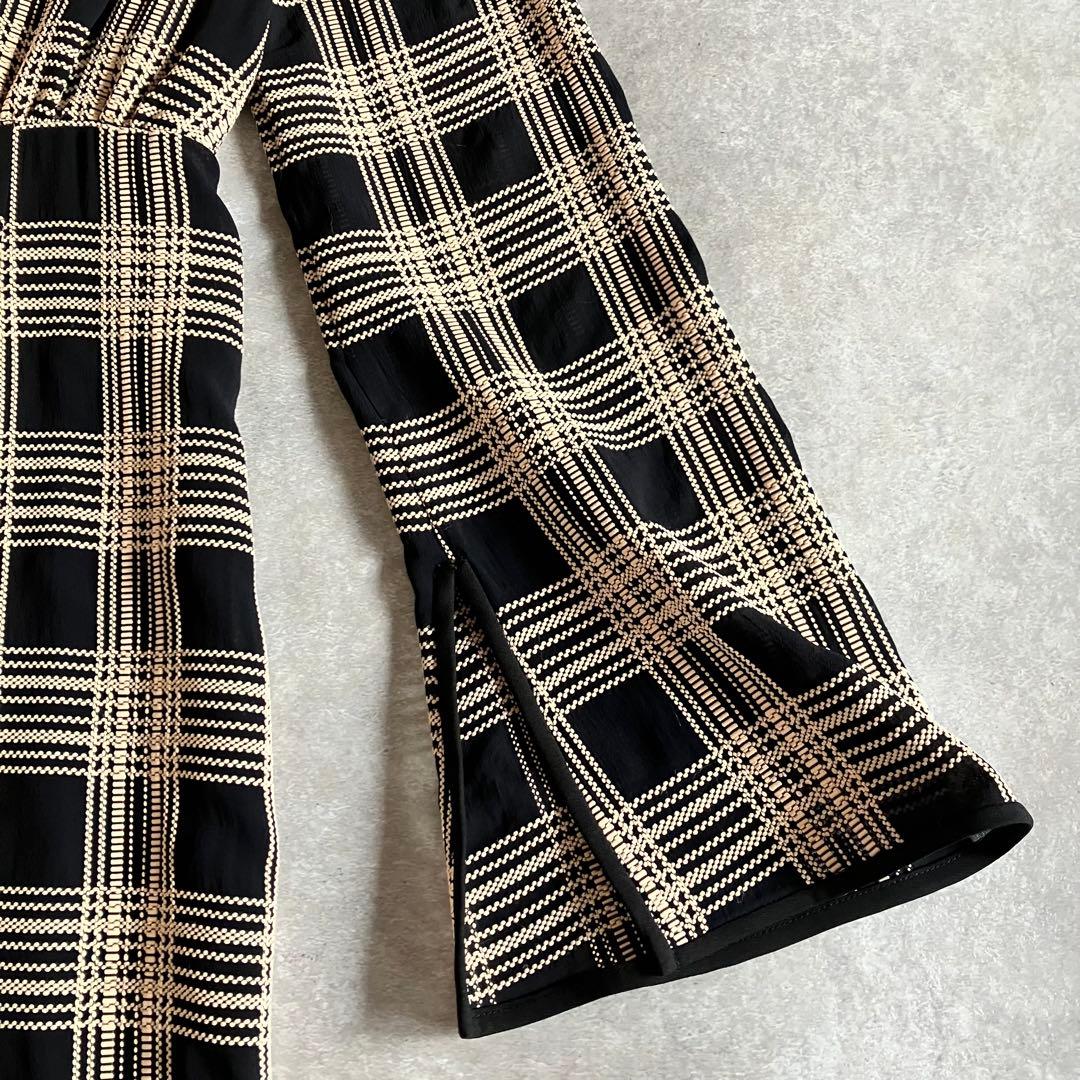 美品 CLANE CHAIN CHECK ONEPIECE ワンピース 2023