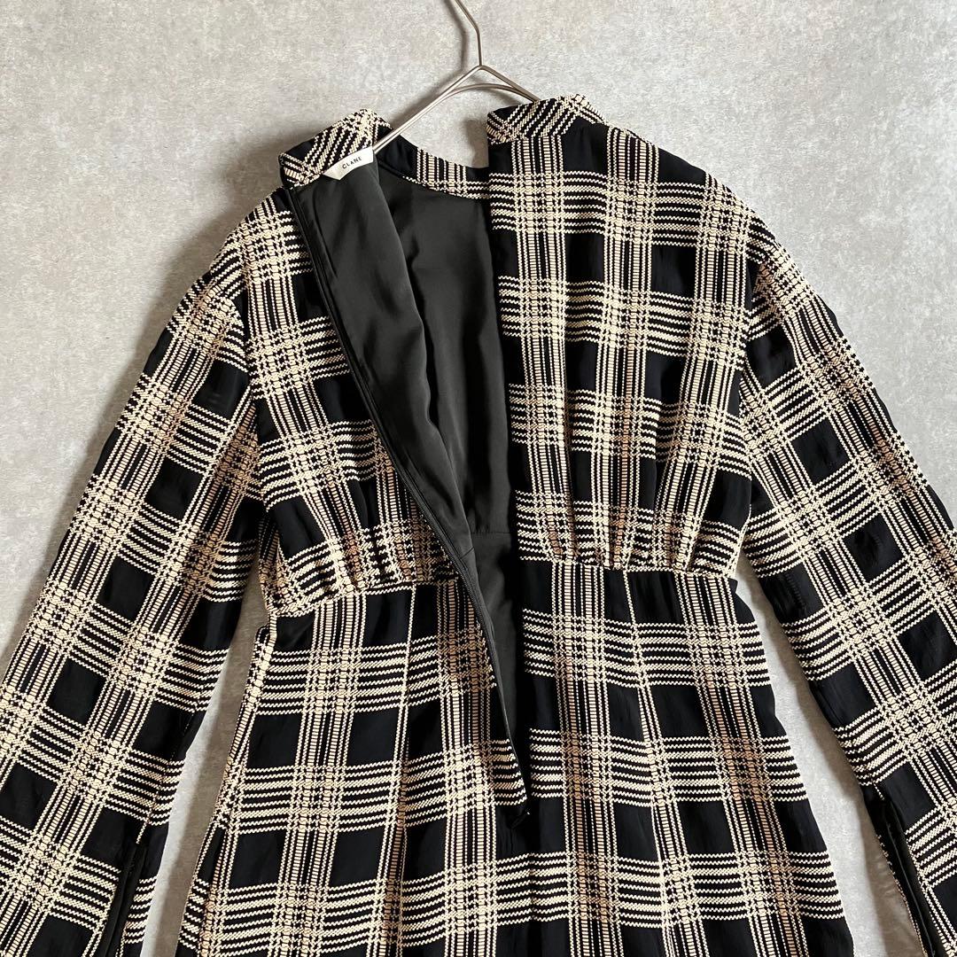 美品 CLANE CHAIN CHECK ONEPIECE ワンピース 2023