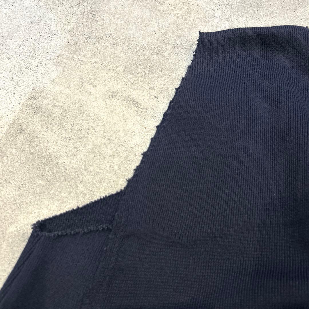 美品✨イッセイミヤケ Vネック ロング ジレ カットオフ ワンボタン コットン