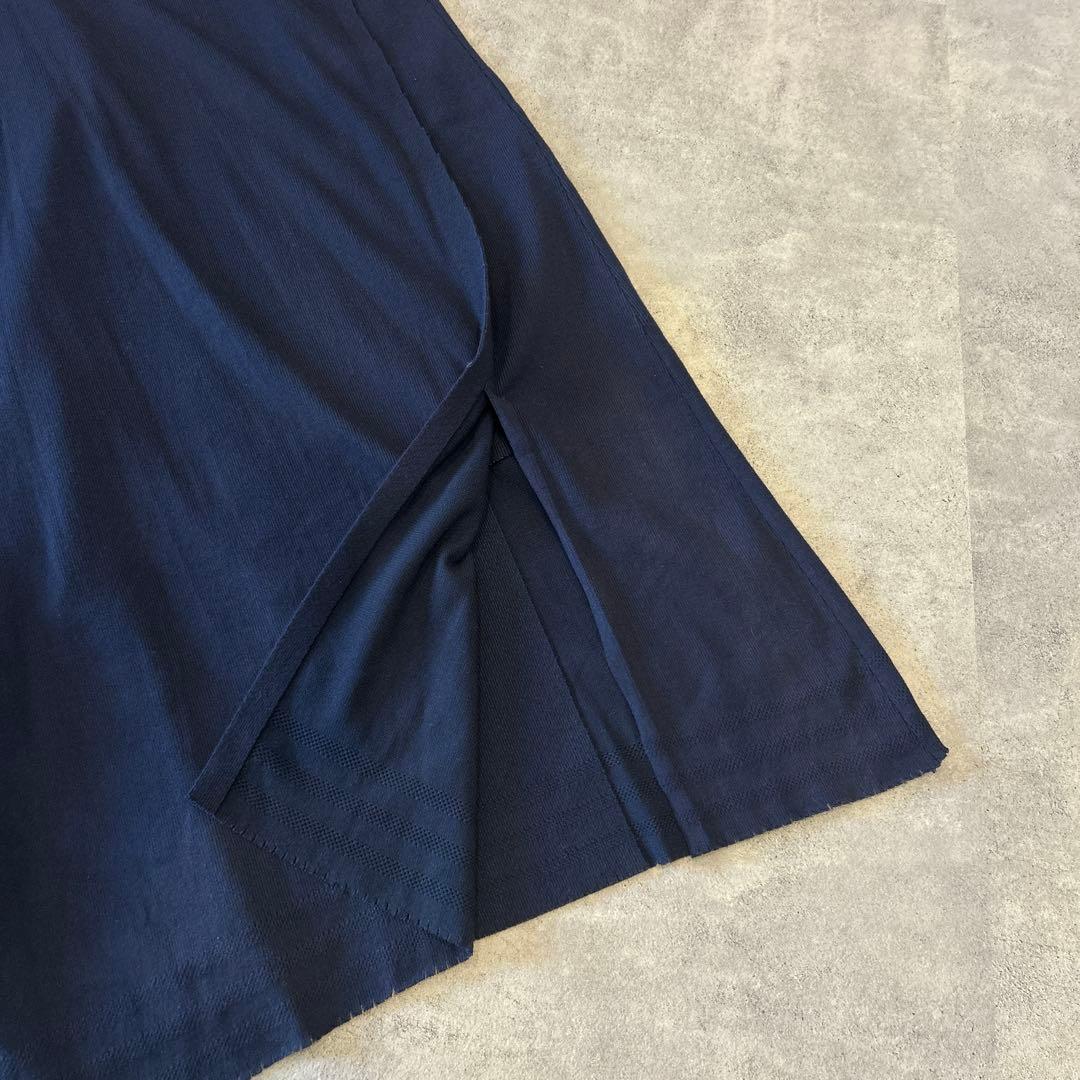 美品✨イッセイミヤケ Vネック ロング ジレ カットオフ ワンボタン コットン