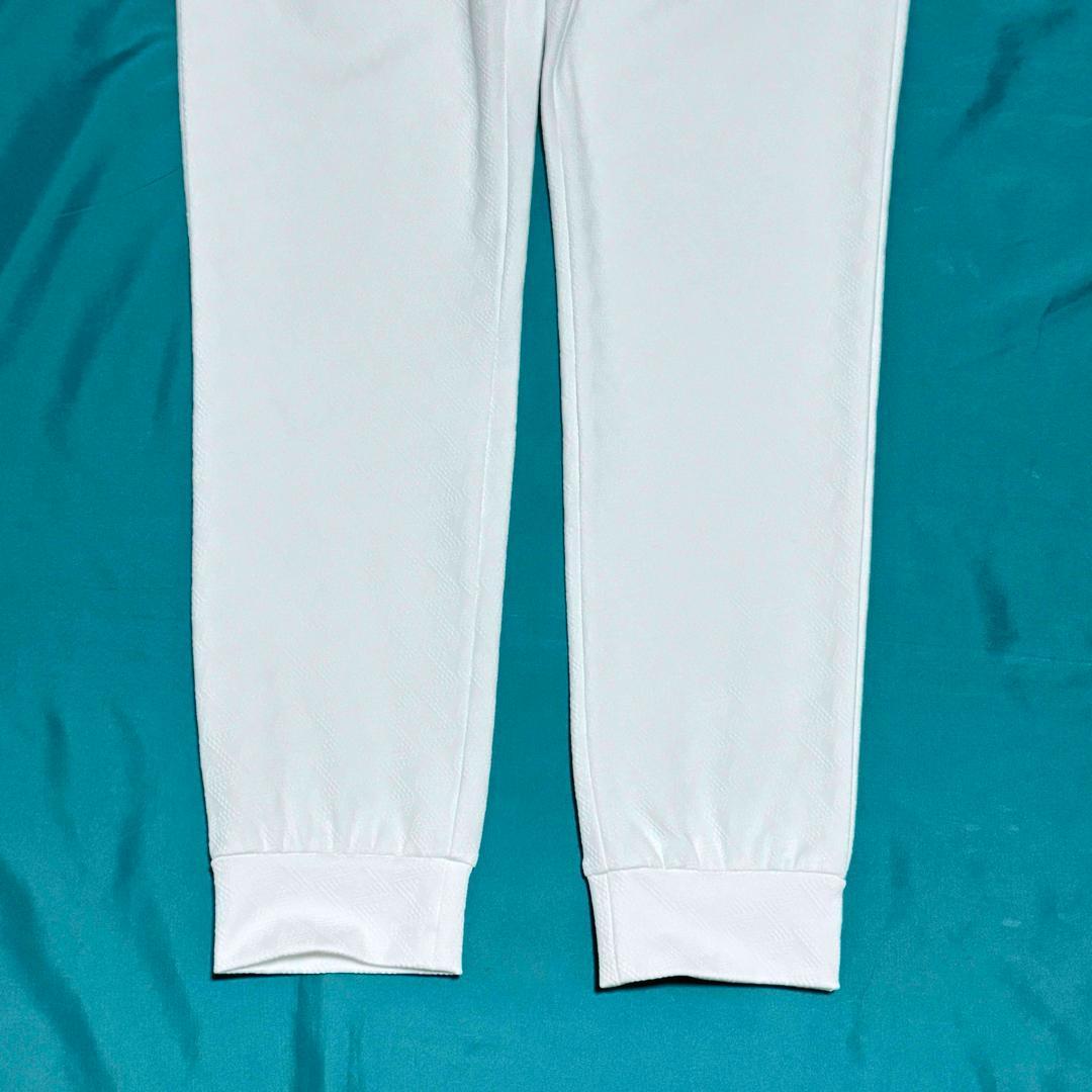 良好 レザレクション ジョガーパンツストレッチ快適 ゴルフ 上品 高級感 白系色