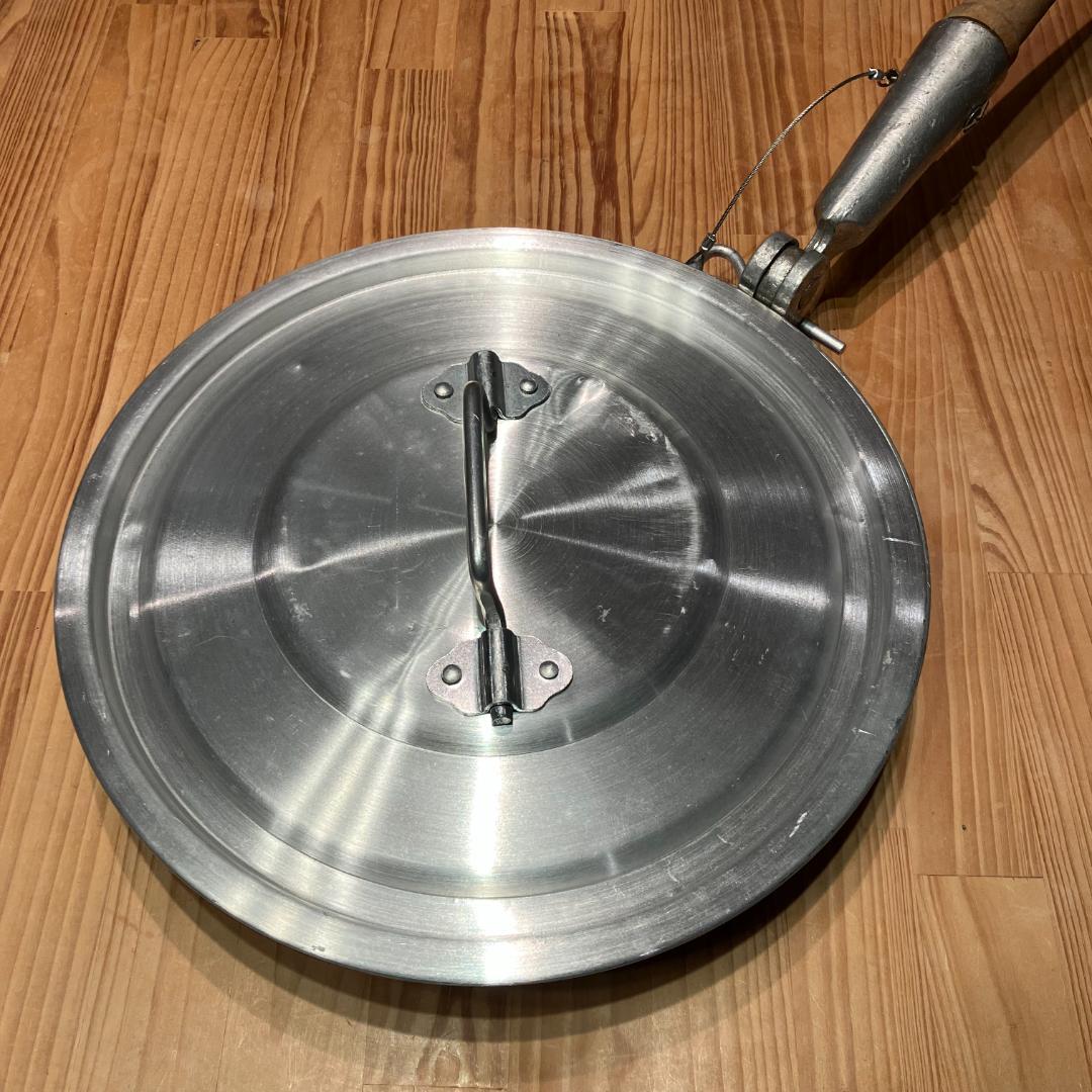 希少！イタリア軍（多分）　折りたたみ式　アルミフライパン　ふた付き