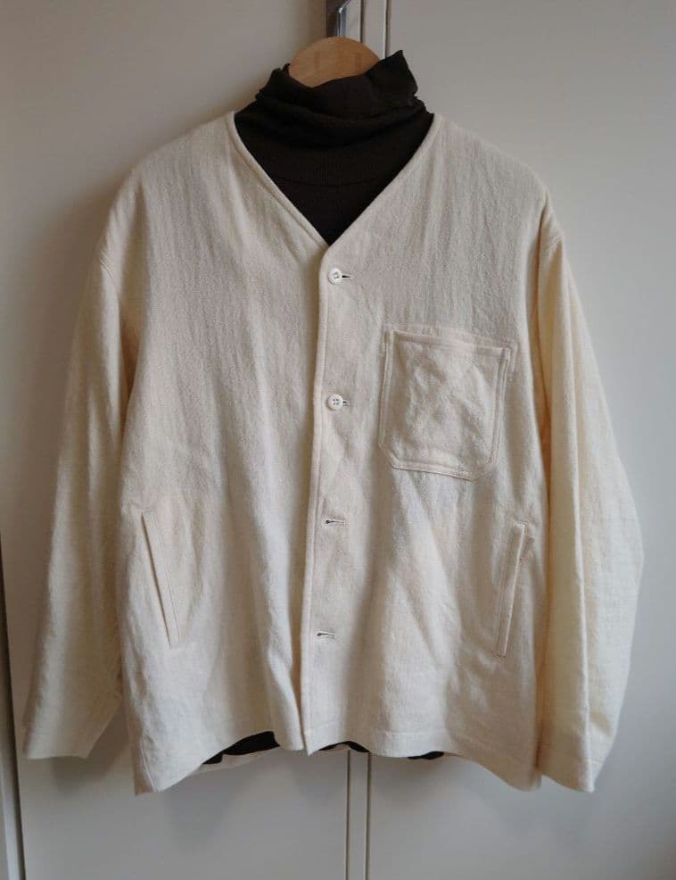 ゴーシュ ウールリネン Vネックカーディガン ジャケット