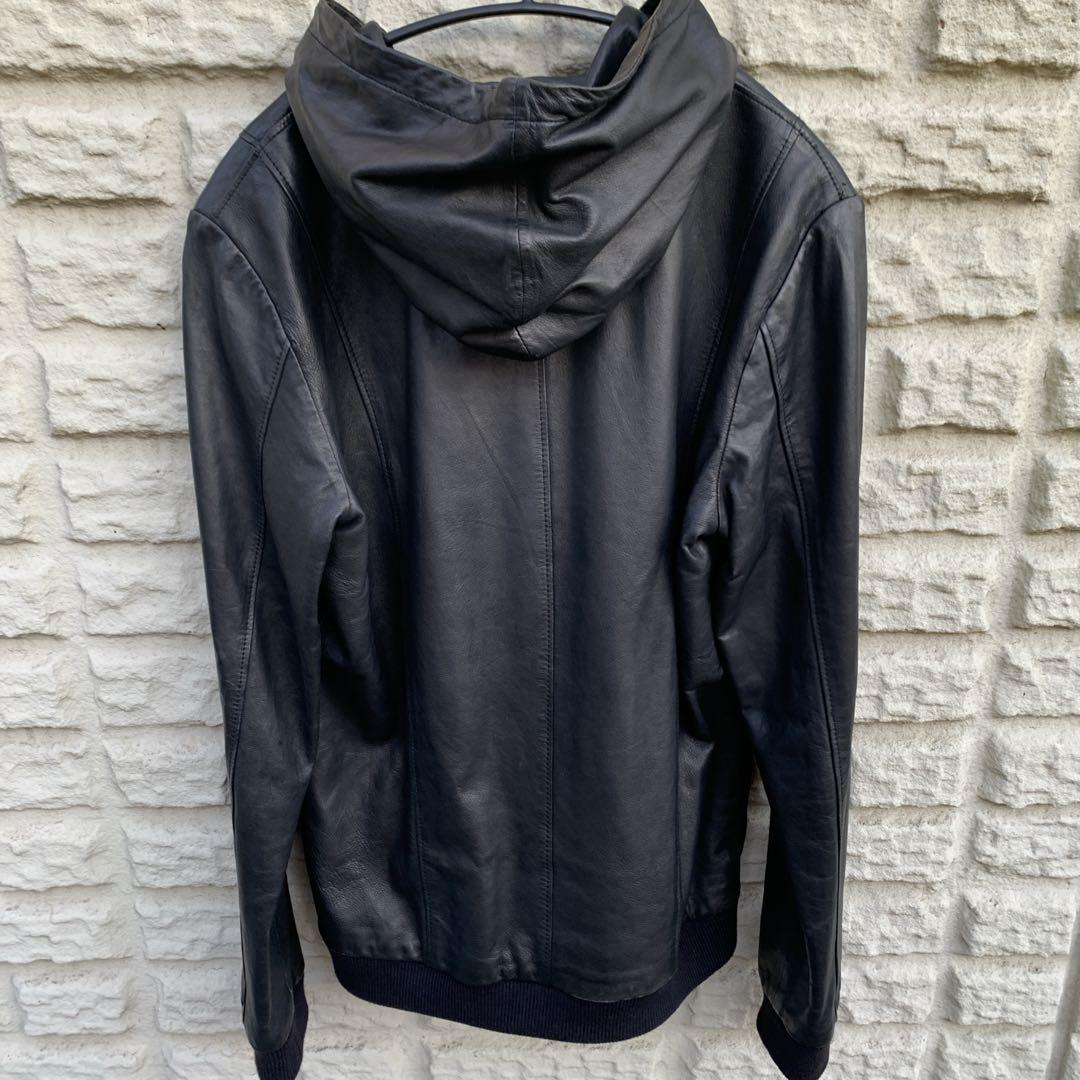 FACTOTUMフードレザーライダース46