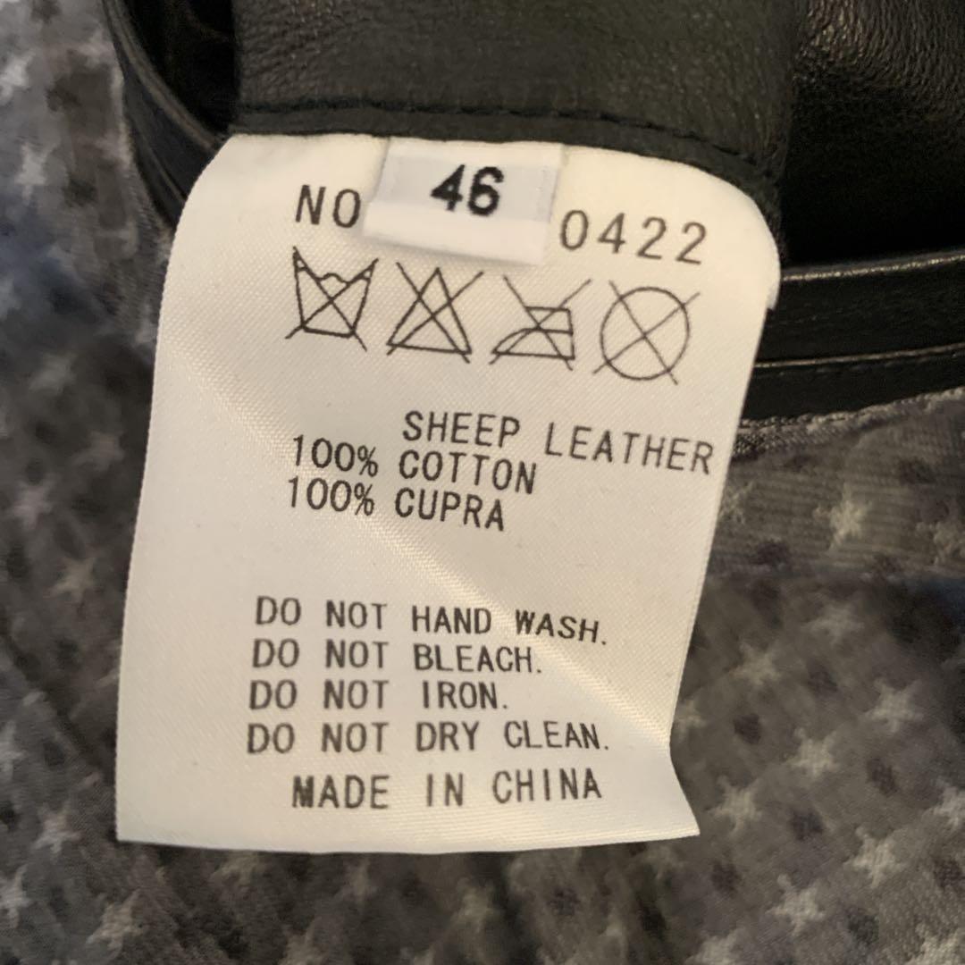 FACTOTUMフードレザーライダース46