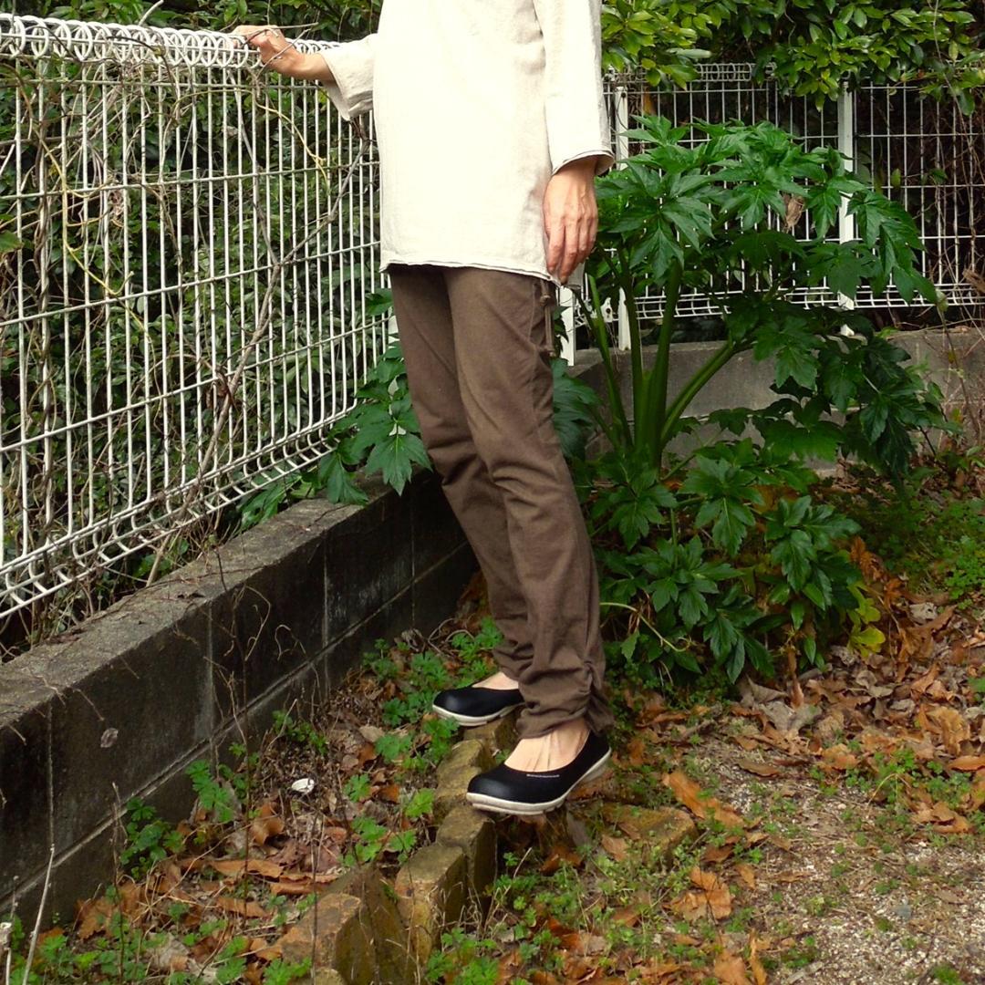 asana ヘンプコットン ヨガパンツ●草木染めロータス