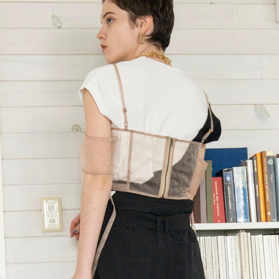 maison special チュールオフショルダービスチェ