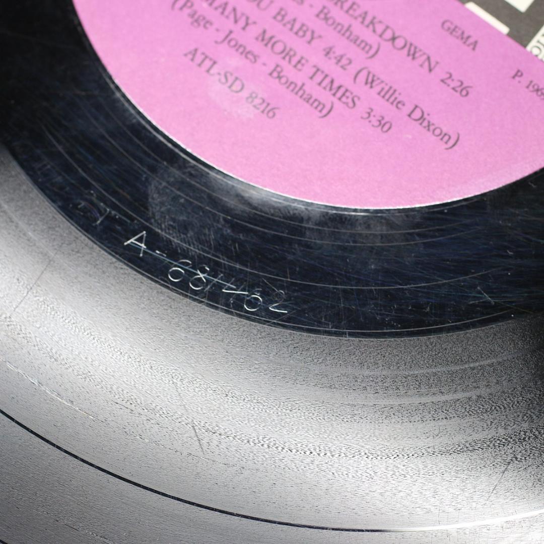 独LP Led Zeppelin 赤/紫ラベル 初期盤 ドイツ盤 プチ音有