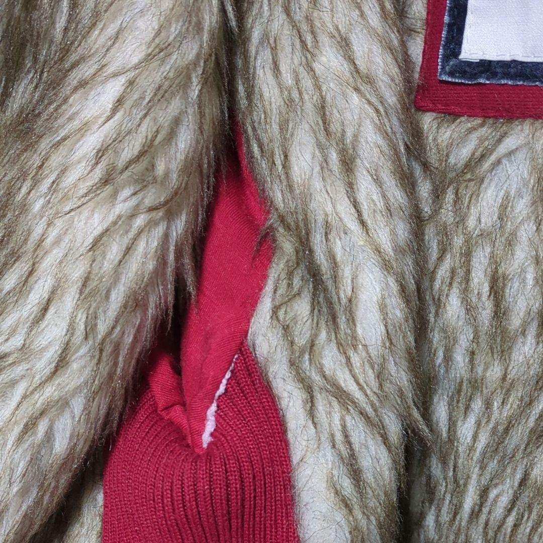 パーカー (L) ジップアップ 刺繍 ポケットあり ワインレッド系 古着