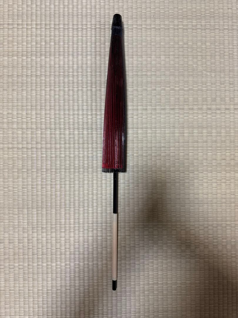 蛇の目傘　番傘　絹　シルク　赤　和傘　傘　二段継　舞踊　大衆演劇　着物　撮影