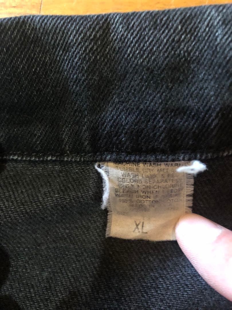 80s 90s 希少 LEE 220J 後染めブラック XL