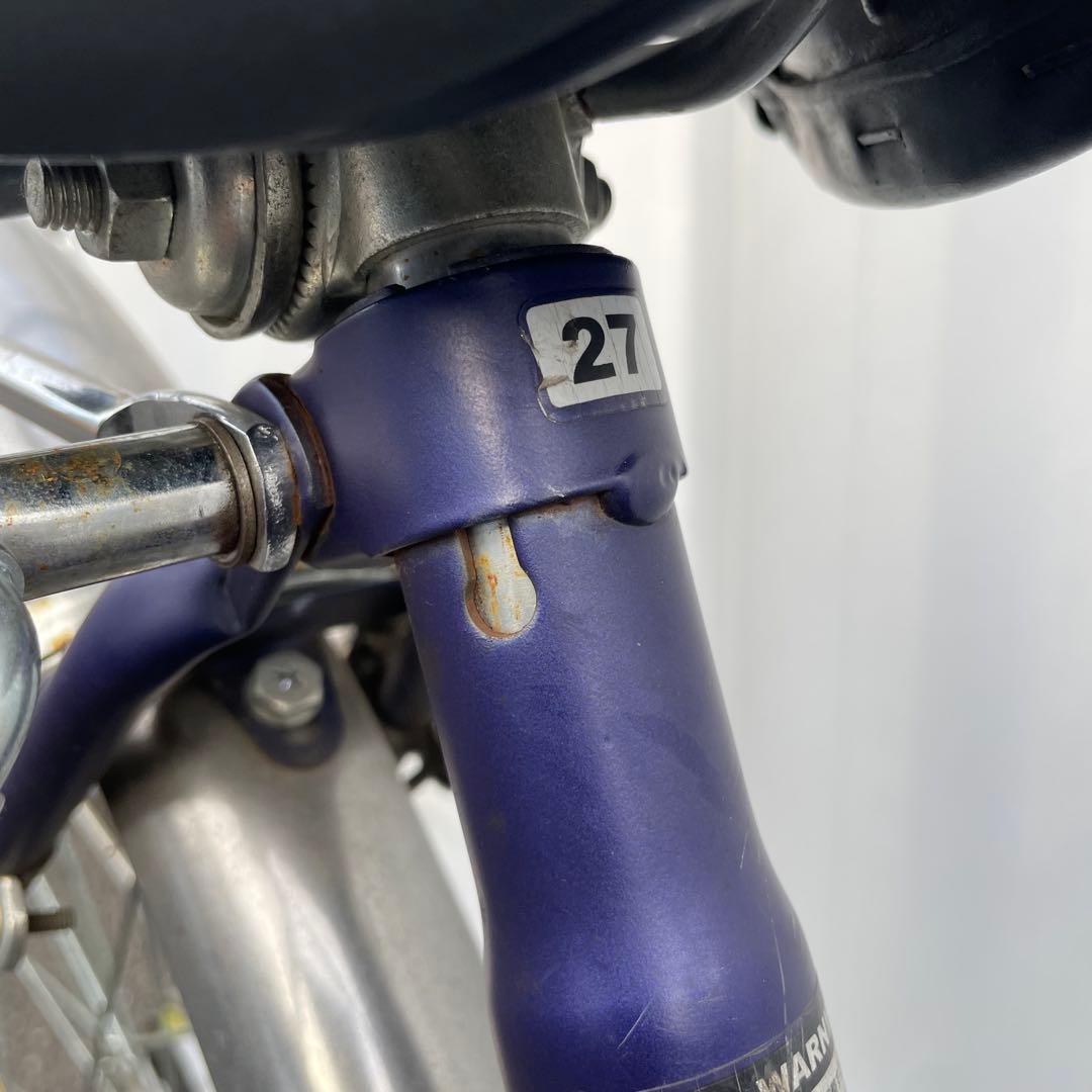 【都内/千葉市引取】ママチャリ 27インチ自転車 カゴ/鍵/ライト付