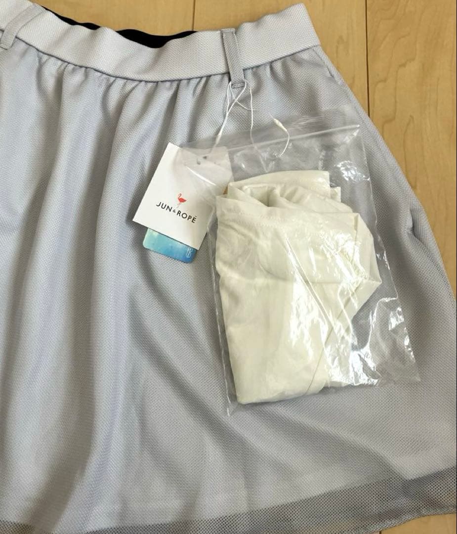 JUN&ROPE メッシュ フレアスカート 新品タグ付き　吸水速乾　UV