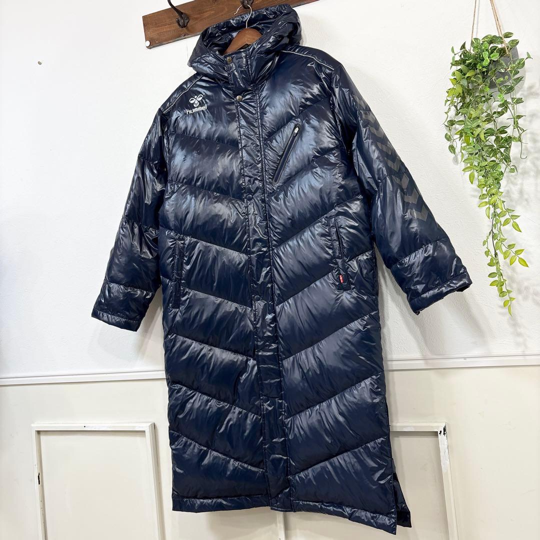 美品　大きいサイズ　hummel 防水　ダウンコート　ベンチコート　アスレタ