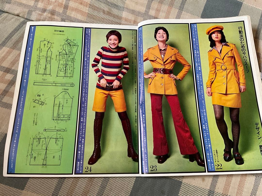 昭和46年／自分で作れる秋の通勤着。若い女性10月号別冊付録。【昭和レトロ】。