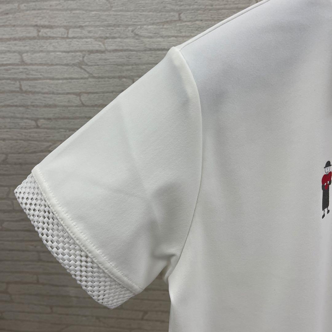 Picone イラスト入りポロシャツ ホワイト