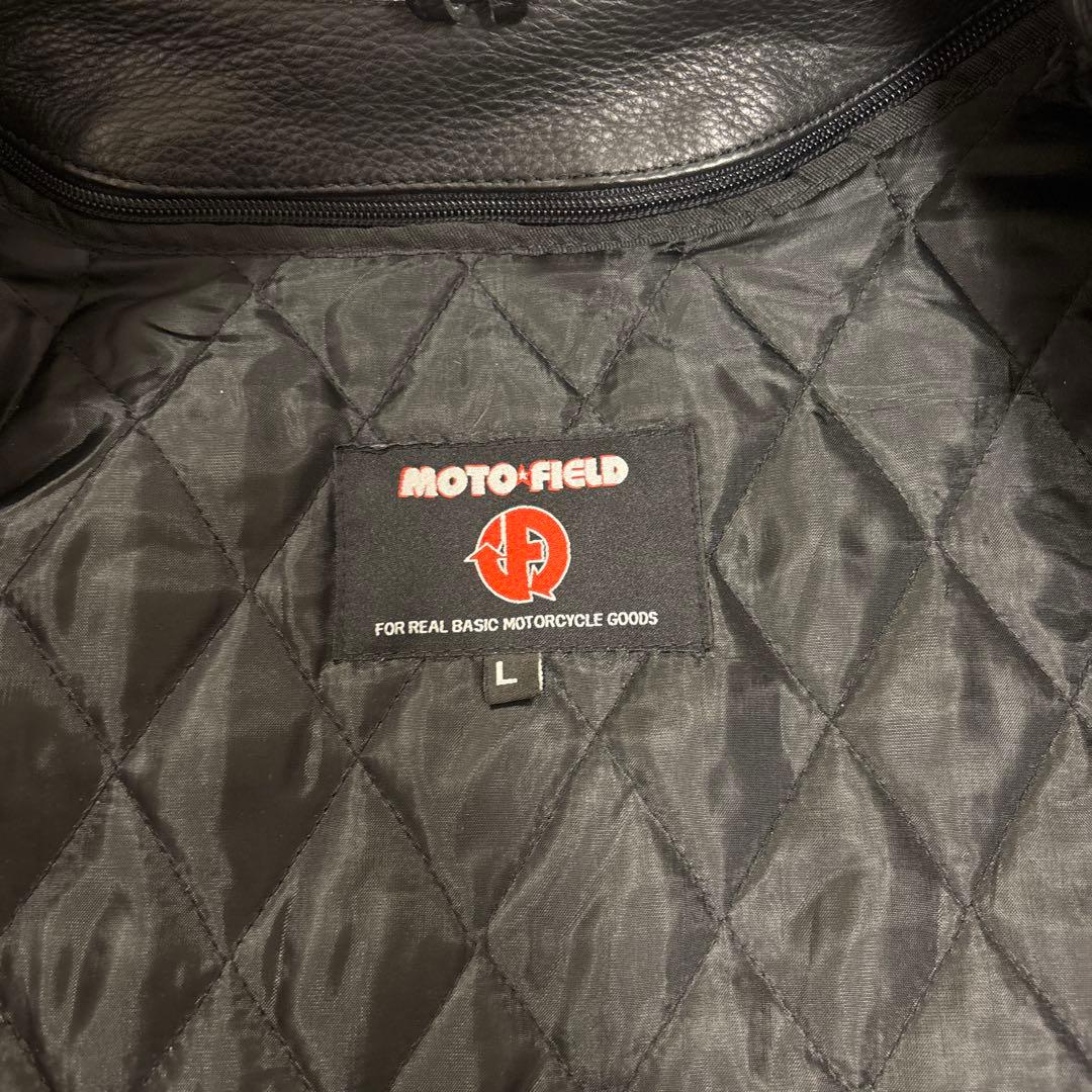 MOTO-FIELD 本革 シングルライダース レザージャケット L