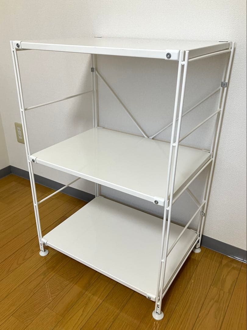 無印 スチールユニットシェルフ・スチール棚セット・小・ライトグレー 幅58