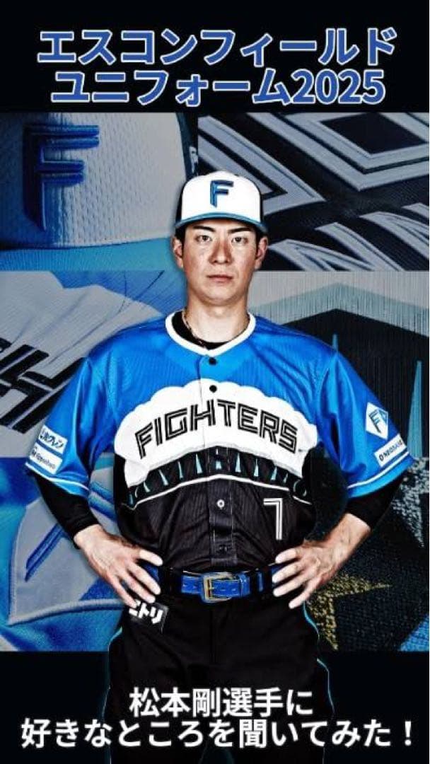 【美品】北海道日本ハムファイターズ　レプリカユニフォーム2025 松本剛選手