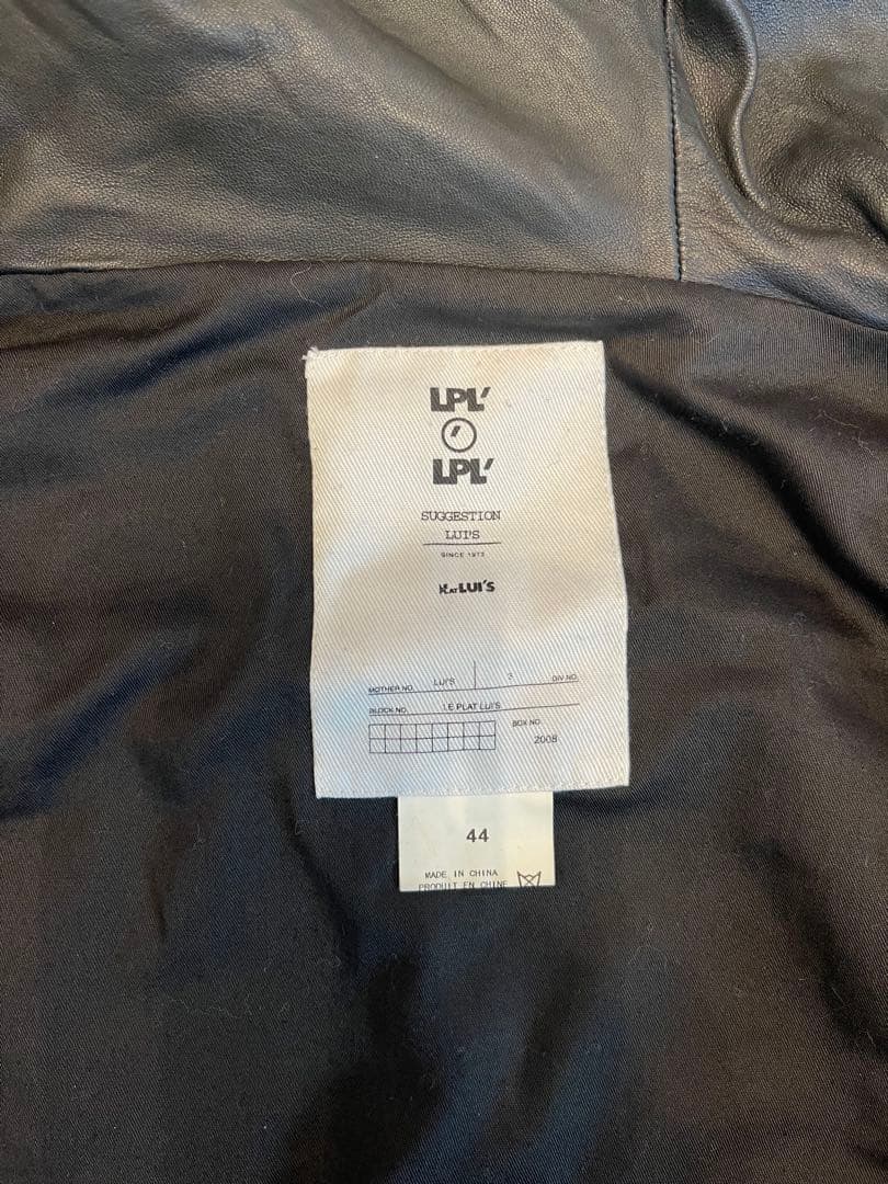 【ラムレザー・羊】Lui's（ルイス）　レザージャケット　サイズ44